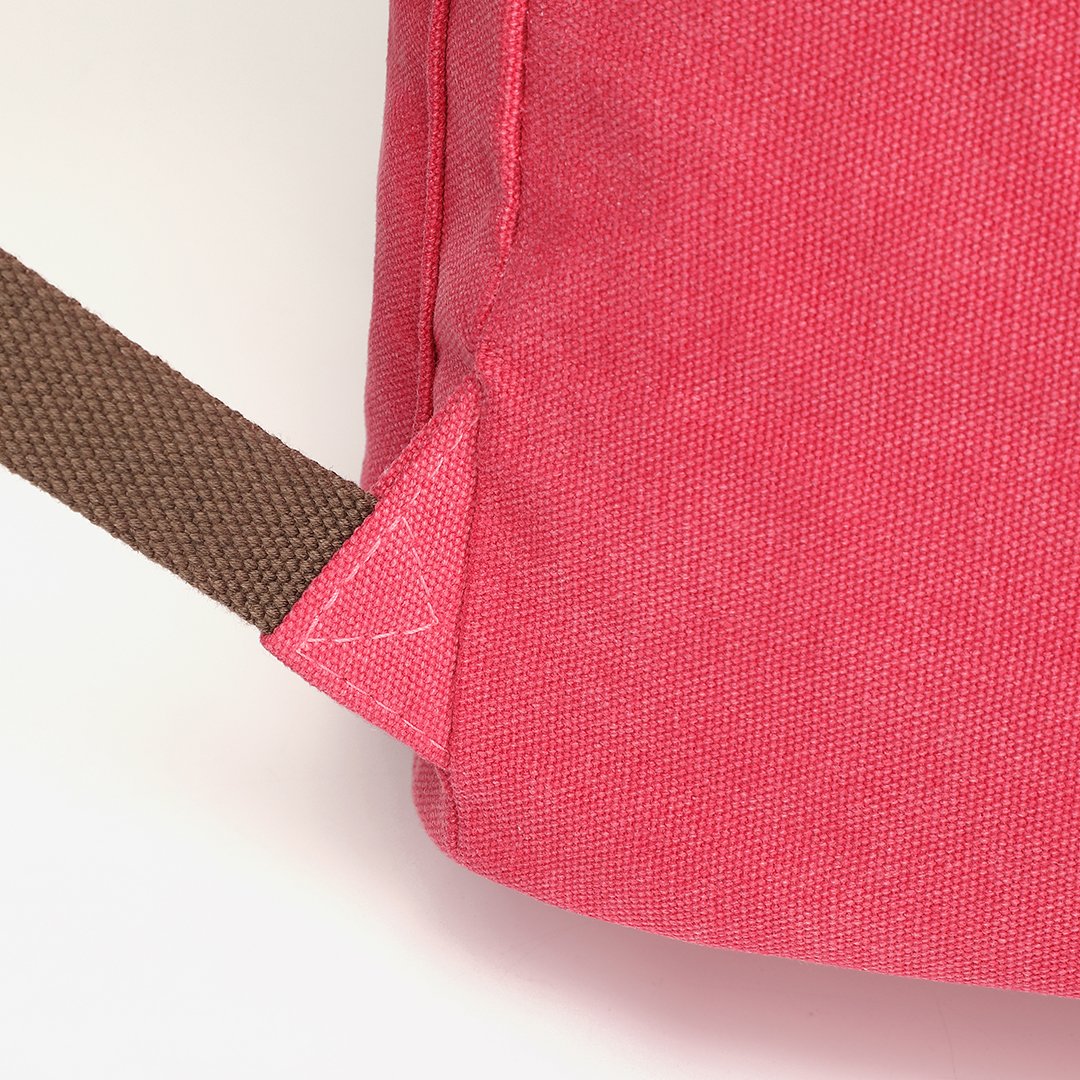 PU leather buckle-strap unisex canvas backpack