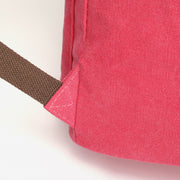 PU leather buckle-strap unisex canvas backpack