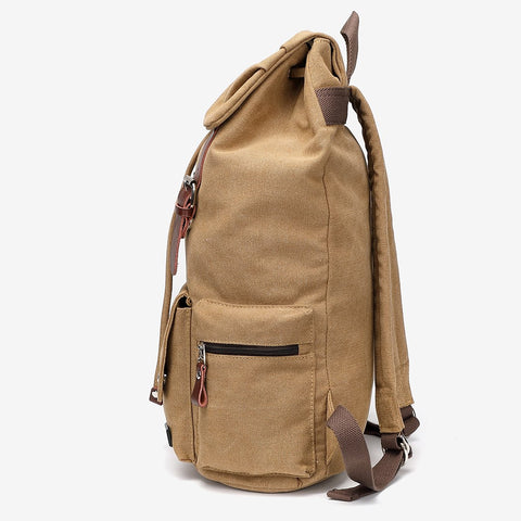 Strapped unisex canvas backpack