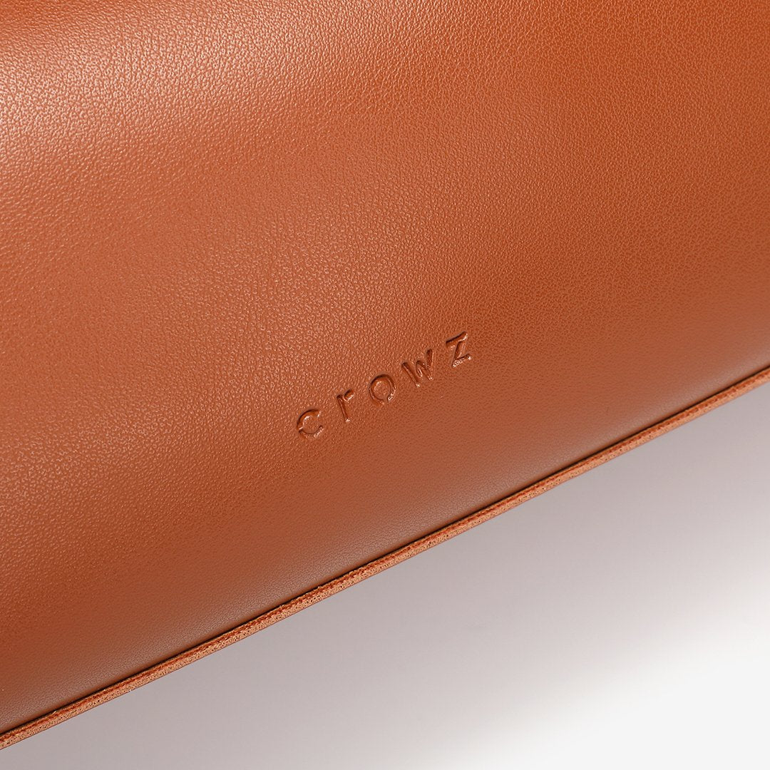 Stud magnetic snap smooth PU leather tote bag