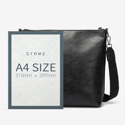 Minimalistic soft PU leather crossbody bag