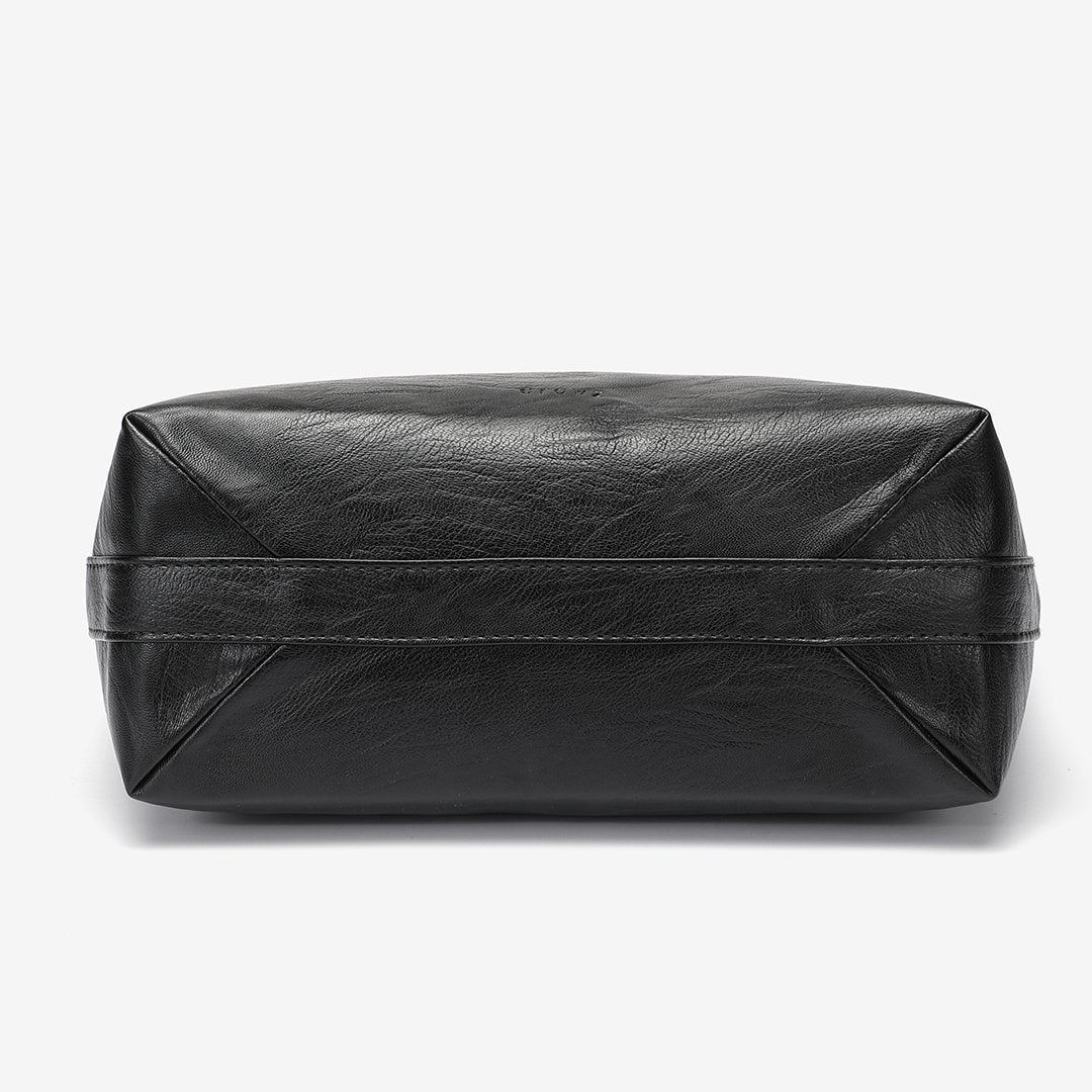 Minimalistic soft PU leather crossbody bag