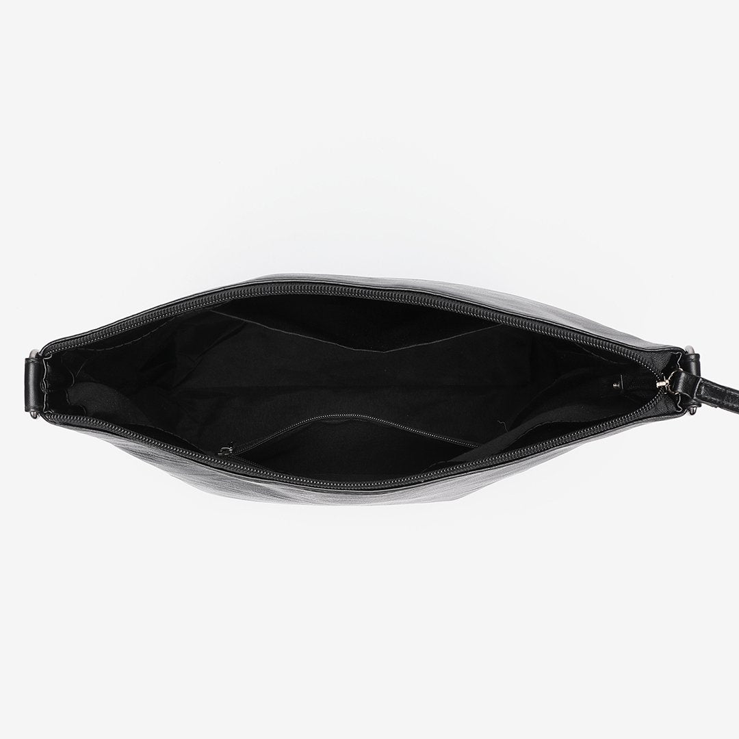Minimalistic soft PU leather crossbody bag