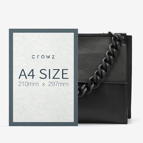 型格特大鏈條翻蓋仿皮斜背包