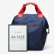 Colourblock top handle unisex nylon backpack