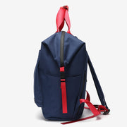 Colourblock top handle unisex nylon backpack