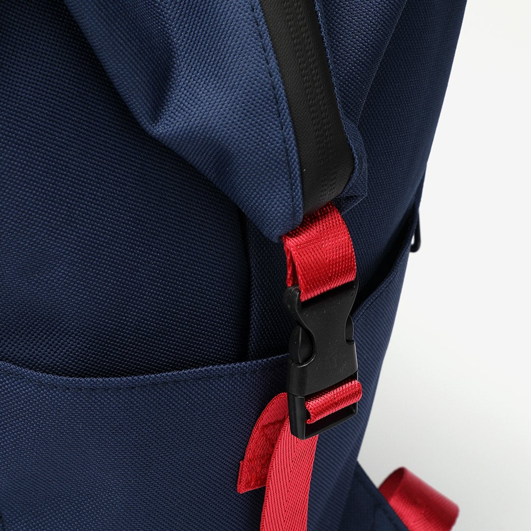 Colourblock top handle unisex nylon backpack