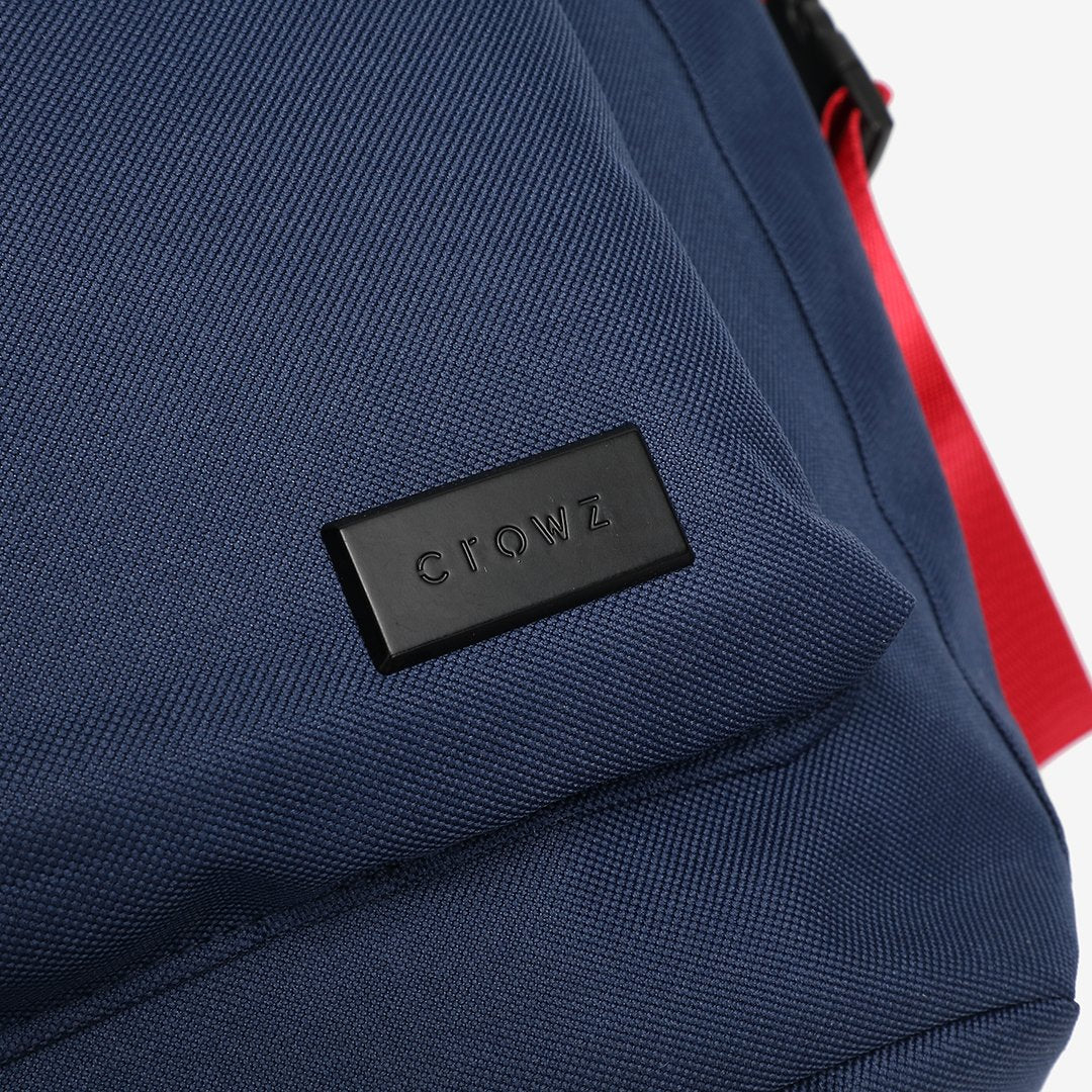 Colourblock top handle unisex nylon backpack