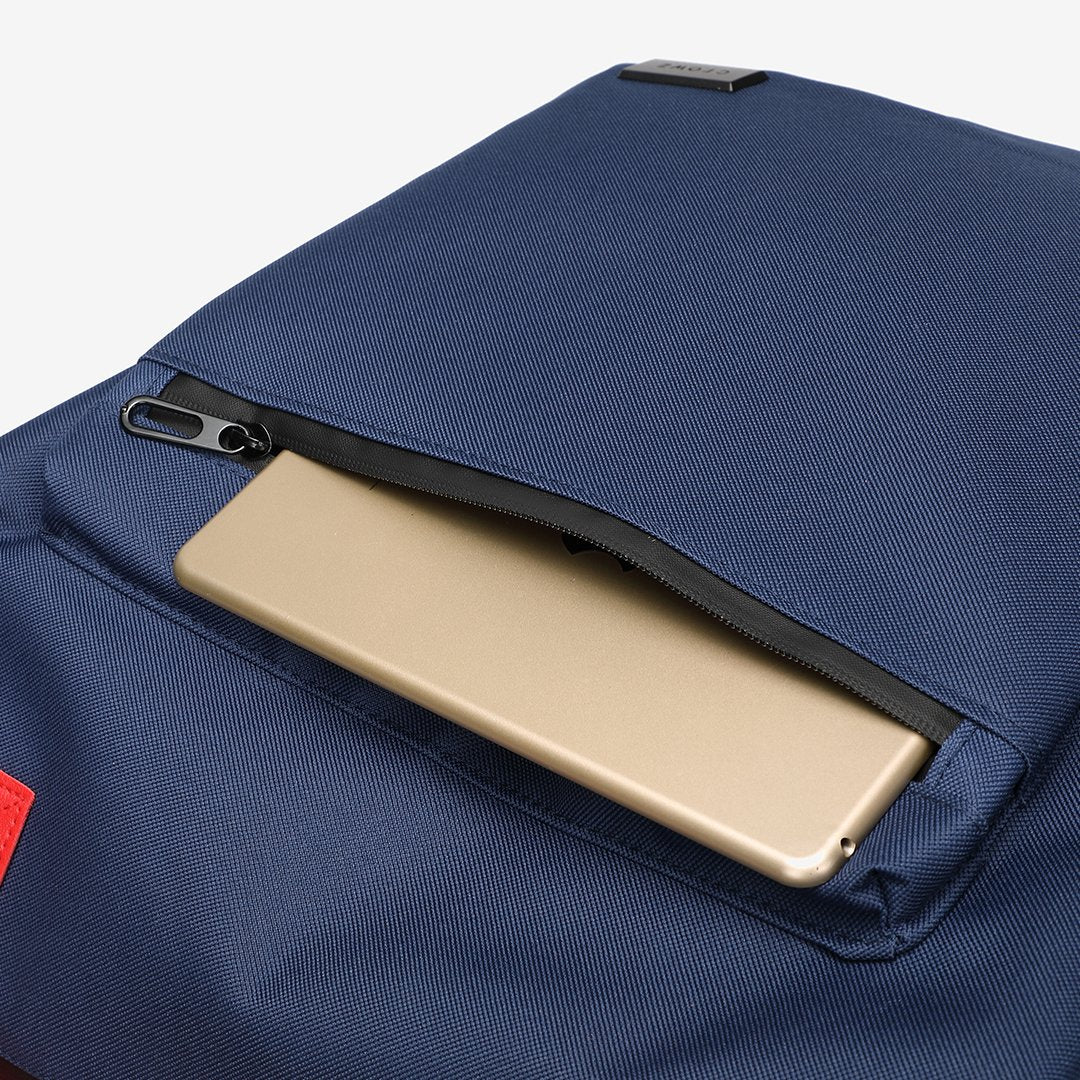 Colourblock top handle unisex nylon backpack