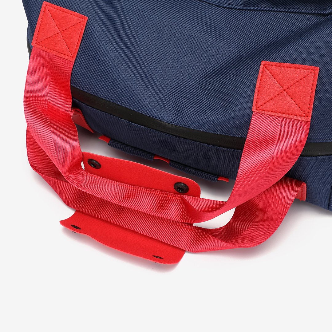 Colourblock top handle unisex nylon backpack