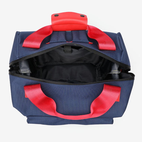 Colourblock top handle unisex nylon backpack