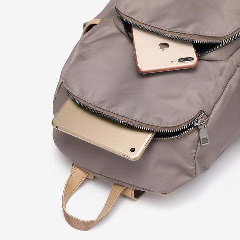 Zip around unisex nylon backpack