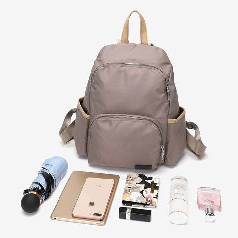 Zip around unisex nylon backpack