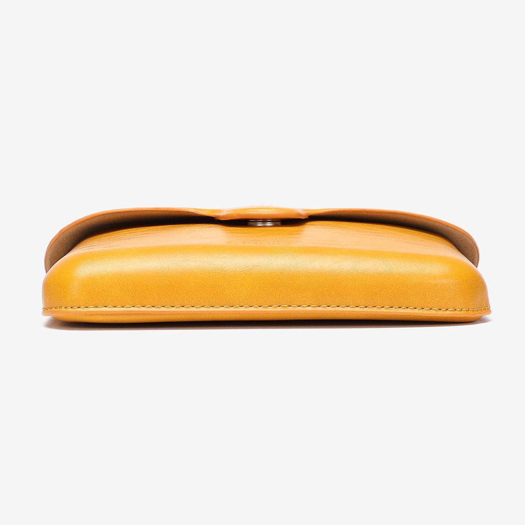 Streamlined PU leather crossbody bag
