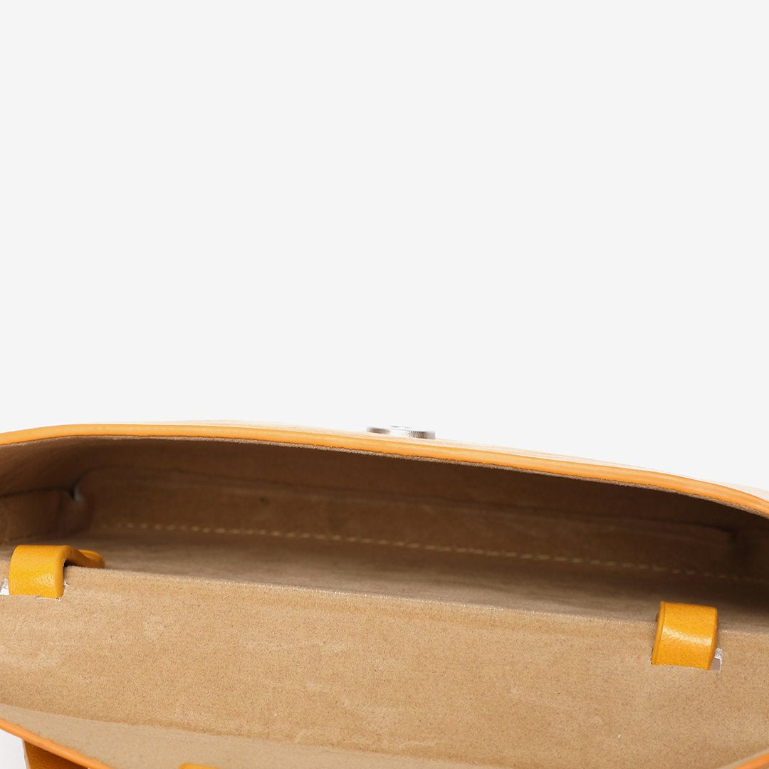 Streamlined PU leather crossbody bag
