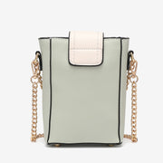 Buckle flap chain strap PU leather crossbody bag