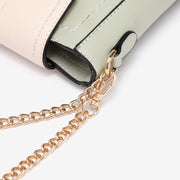 Buckle flap chain strap PU leather crossbody bag