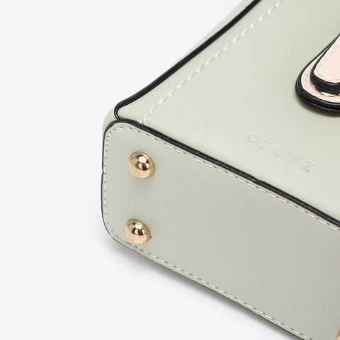 Buckle flap chain strap PU leather crossbody bag
