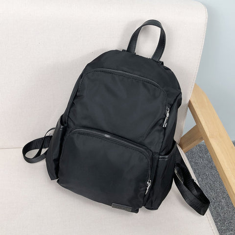 Zip around unisex nylon backpack