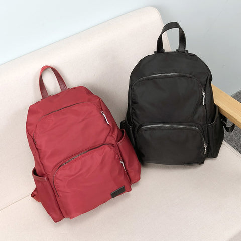 Zip around unisex nylon backpack