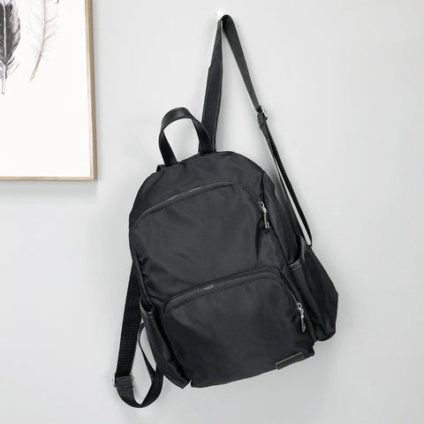 Zip around unisex nylon backpack