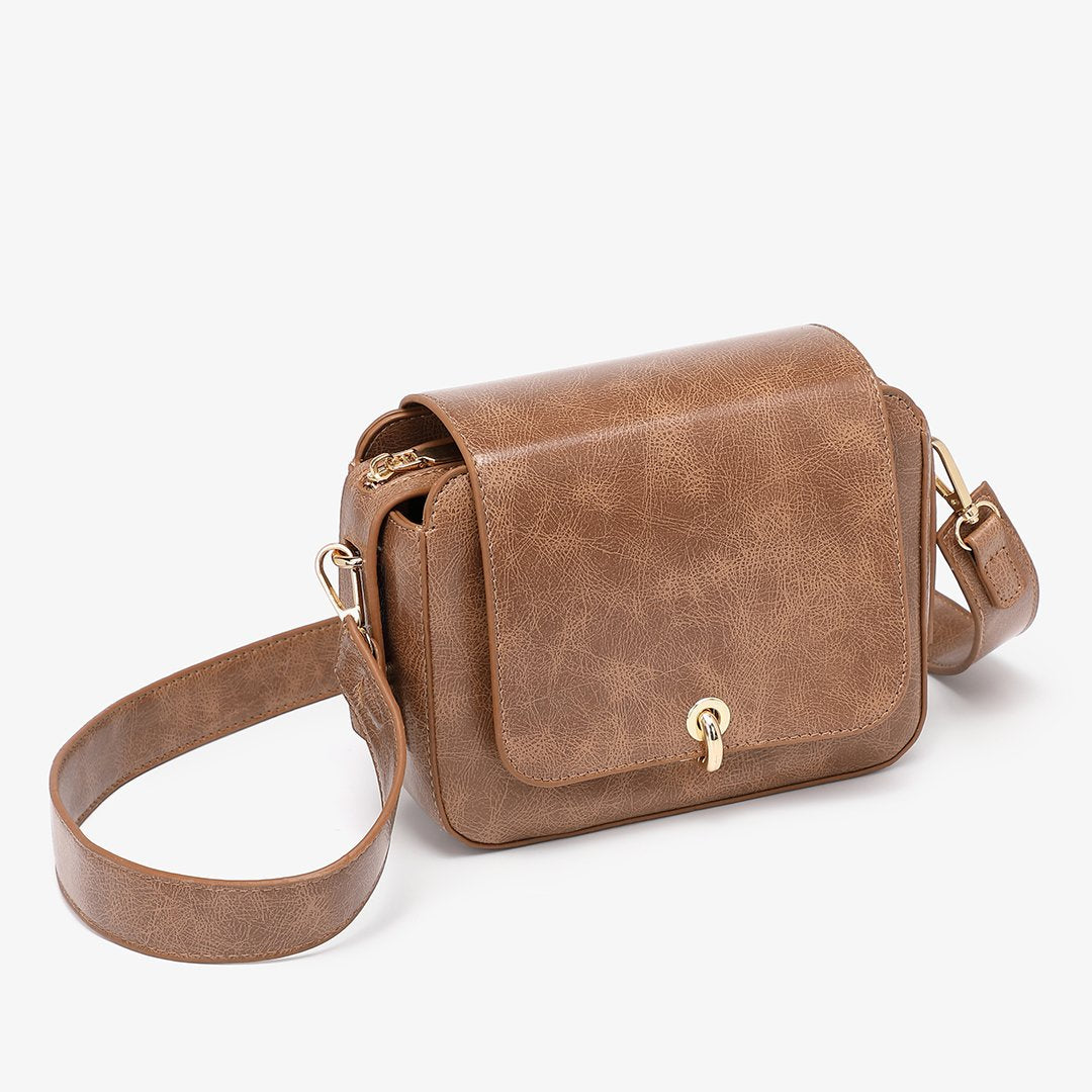 Loop turn lock boxy crossbody bag