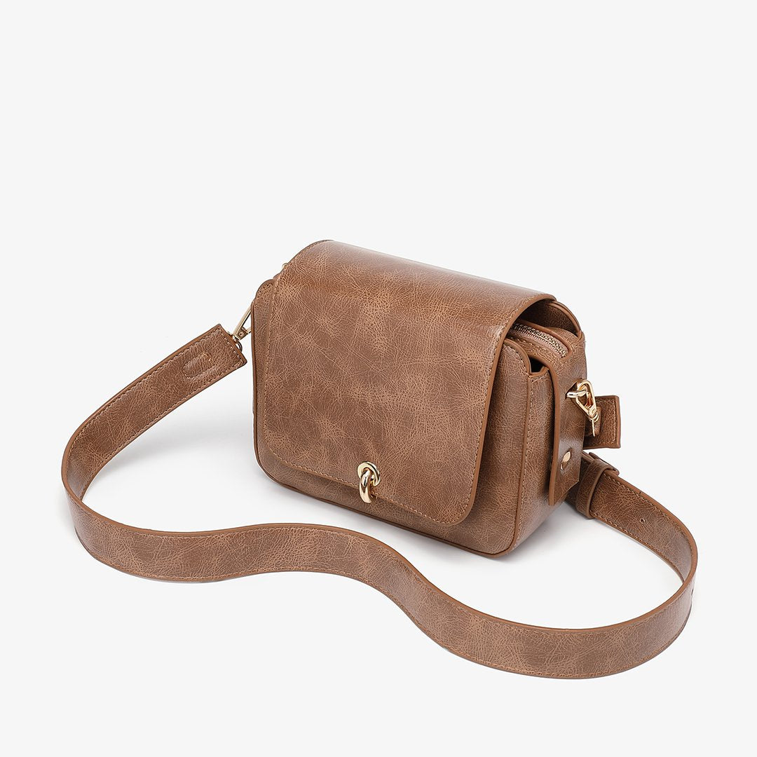 Loop turn lock boxy crossbody bag
