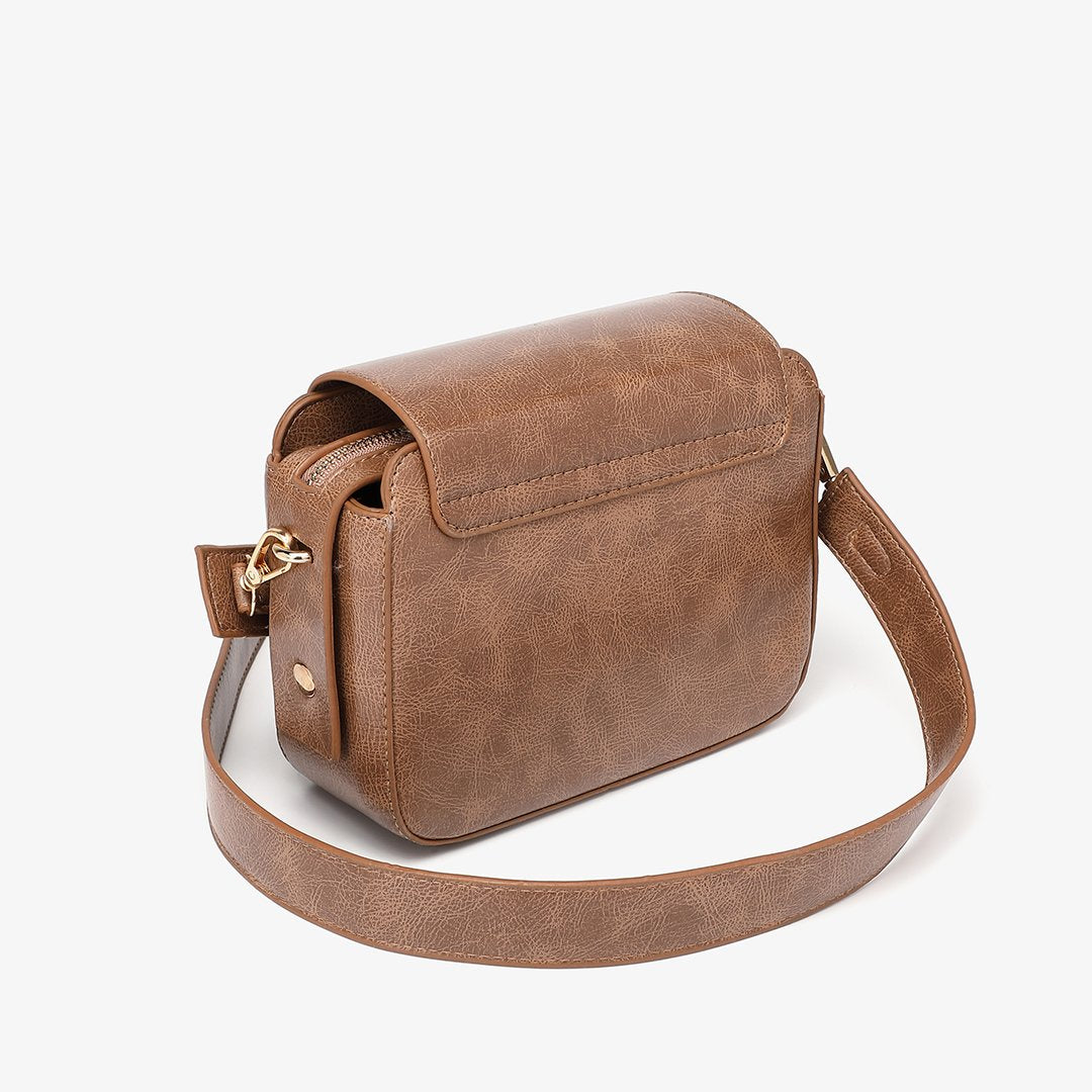 Loop turn lock boxy crossbody bag