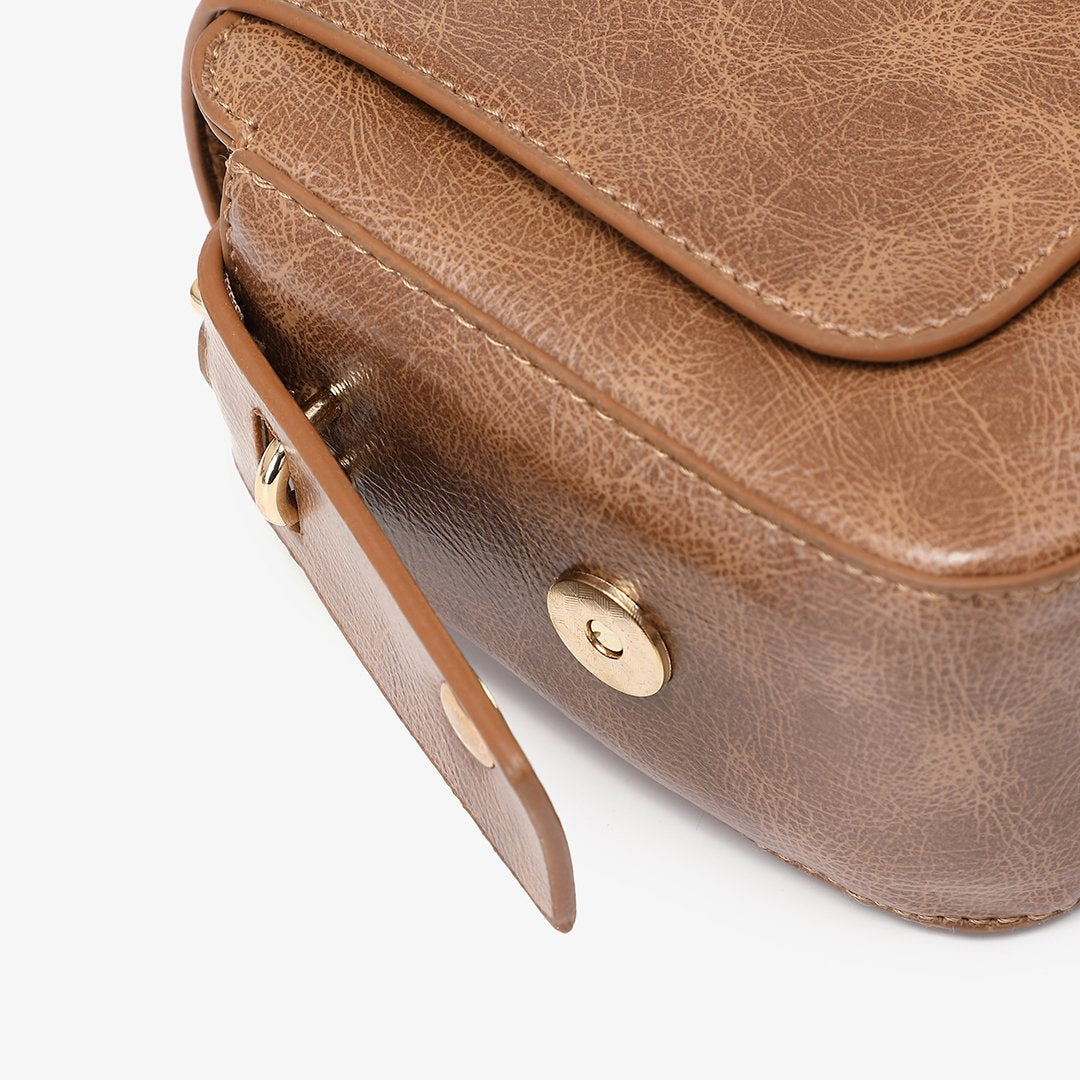 Loop turn lock boxy crossbody bag