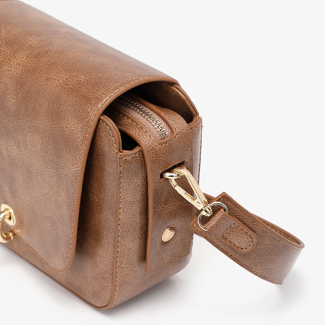 Loop turn lock boxy crossbody bag