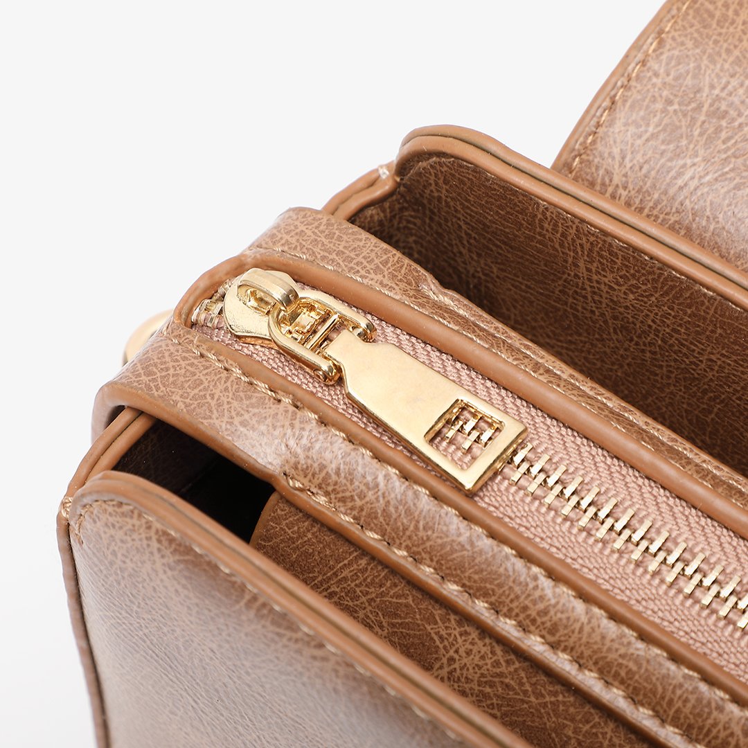 Loop turn lock boxy crossbody bag