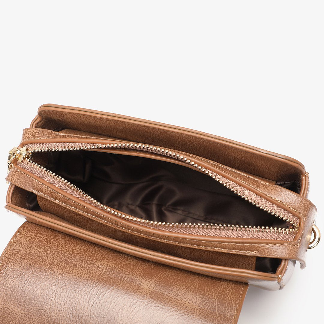 Loop turn lock boxy crossbody bag