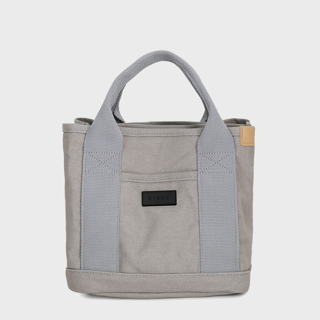 Structural interior multiple compartment canvas handbag