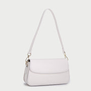 Minimalistic flap-style PU leather shoulder bag (With an extra strap)