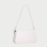 Minimalistic flap-style PU leather shoulder bag (With an extra strap)