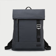 Zip buckle strap flap top unisex nylon backpack