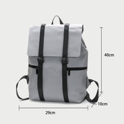 bucket strap and zip detail unisex PU leather backpack