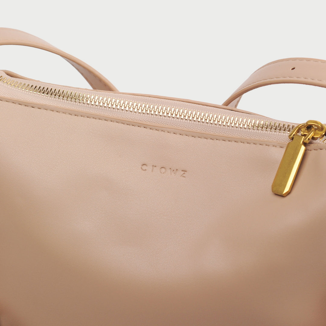 Chain handle PU leather crossbody bag