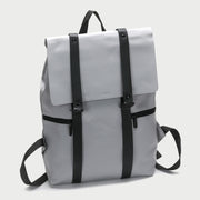 bucket strap and zip detail unisex PU leather backpack