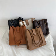 Stud strap detail practical interior PU leather shoulder bag