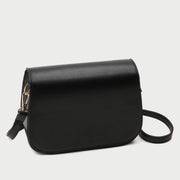 Minimalistic flap-style PU leather crossbody bag (With an optional strap)