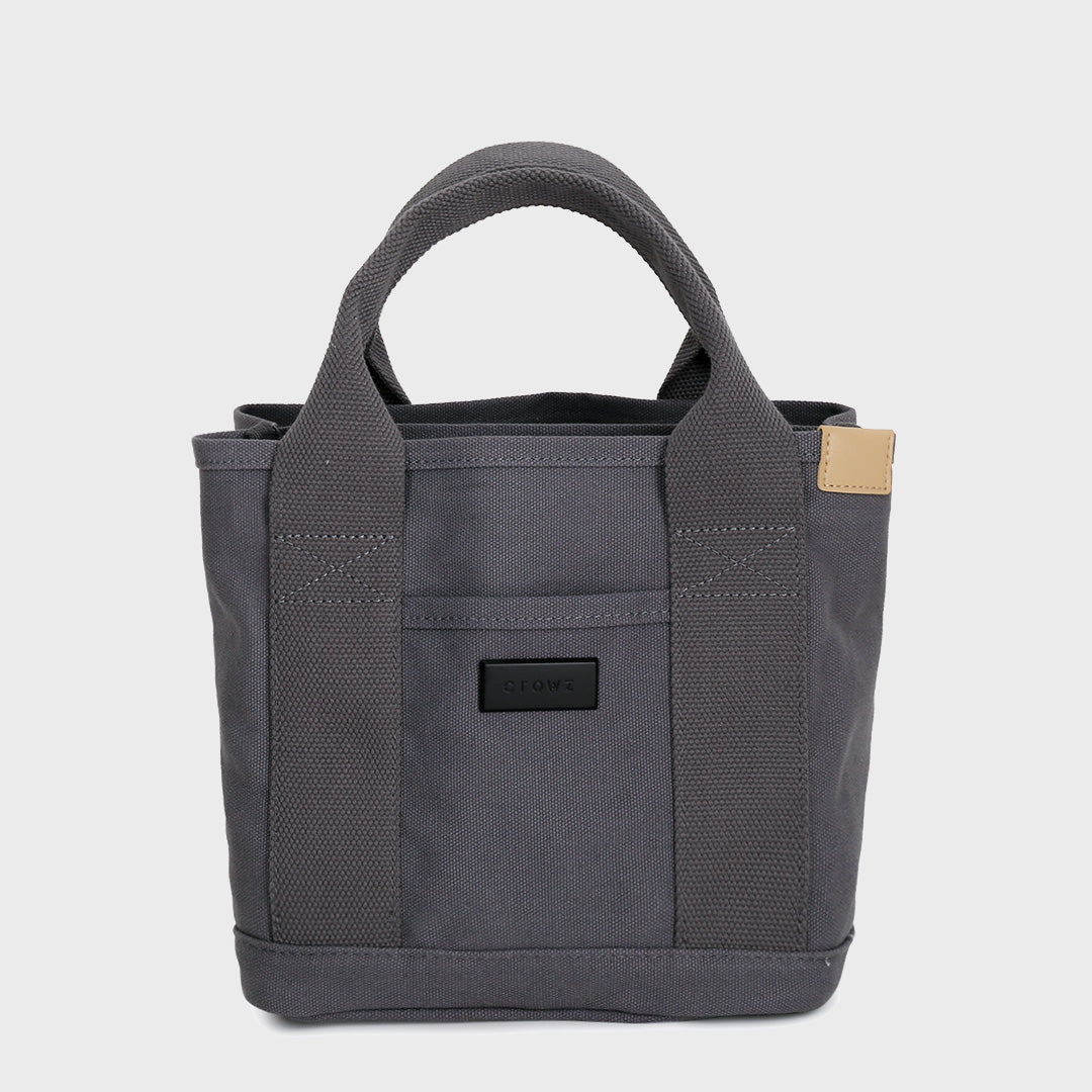 Structural interior multiple compartment canvas handbag