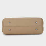 Minimalistic buckle detail strap PU leather tote bag