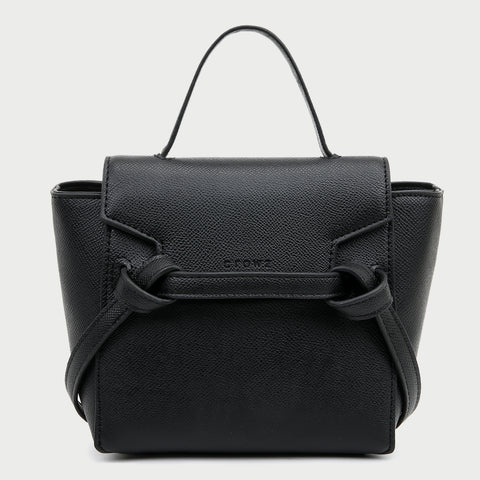 Knotted belt flap design PU leather crossbody bag