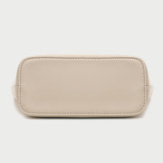 Minimalistic front pocket turn-lock PU leather bucket bag