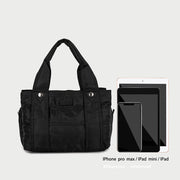 Multiple compartment lightweight quilted nylon handbag (Small)