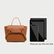 Knotted belt flap design PU leather crossbody bag