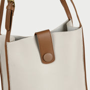 Stud strap detail practical interior PU leather shoulder bag