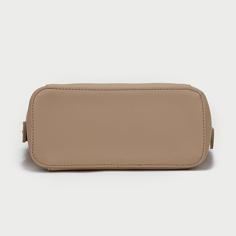 Topstitching PU leather 2-in-1 bucket bag