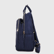 Top handle zip compartment minimalistic unisex nylon backpack